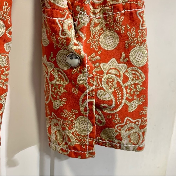 SANDRO Lanni Silk Paisley Patterned Long Sleeve Button-Down Blouse,Size 3FR/ 8US - Picture 9 of 17